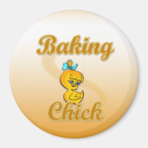 Baking Chick Magnet