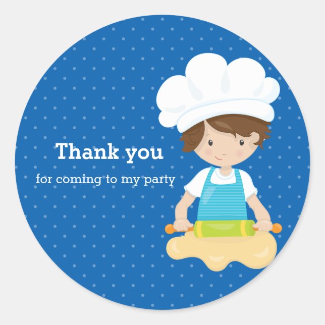 Baking * choose your background colour classic round sticker (Front)