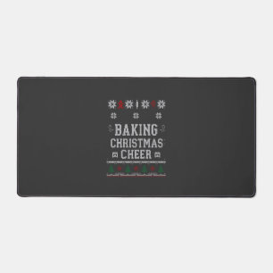 Baking Christmas Cheer Gingerbread Oven Knit Patte Desk Mat