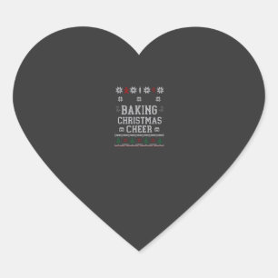 Baking Christmas Cheer Gingerbread Oven Knit Patte Heart Sticker