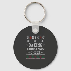 Baking Christmas Cheer Gingerbread Oven Knit Patte Key Ring