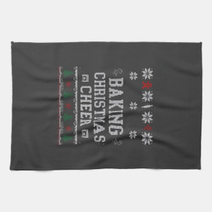 Baking Christmas Cheer Gingerbread Oven Knit Patte Tea Towel