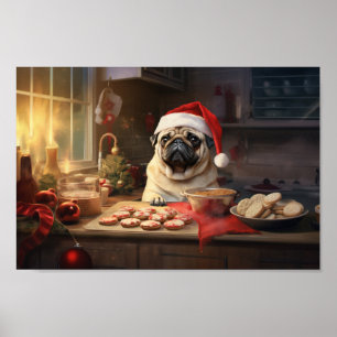 Baking Christmas Cookies Poster