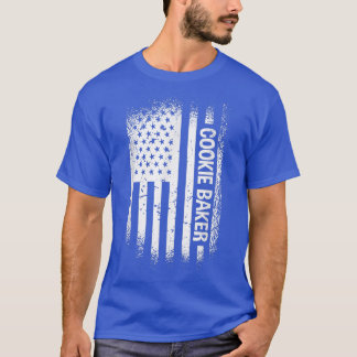Baking Cookie Baker USA Flag Cookie  T-Shirt