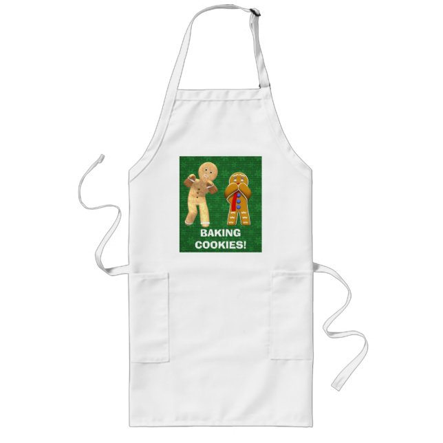 BAKING COOKIES!Apron Long Apron (Front)