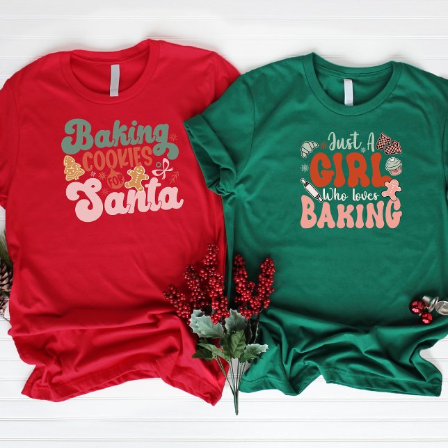 Baking Cookies for Santa Personalised Holiday T-Shirt (Creator Uploaded)