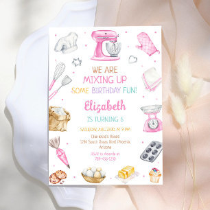 Baking Cooking Birthday Party Invitation