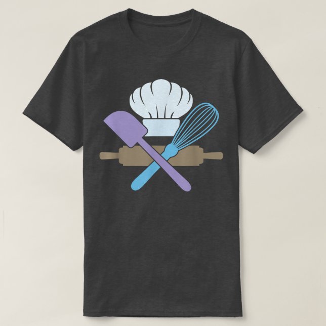 Baking, Cooking, Food Lover Baker Chef, Men Women  T-Shirt (Design Front)
