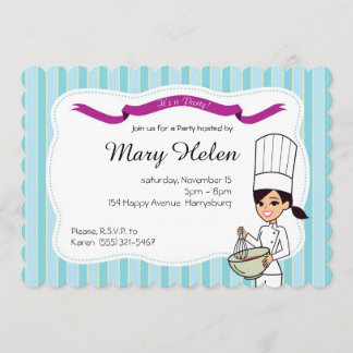 Baking Cooking Personalised Invitation
