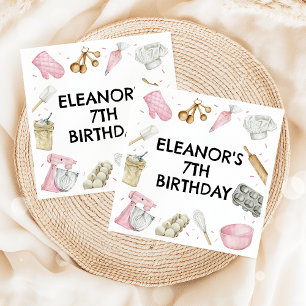 Baking Cupcake Decorating Birthday Napkins