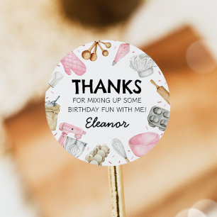 Baking Cupcake Decorating Girl Birthday Stickers