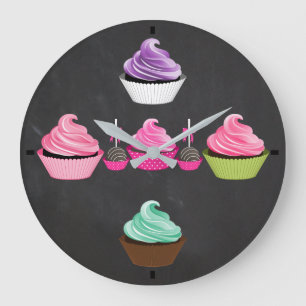 Baking Cupcake O'Clock Large Clock