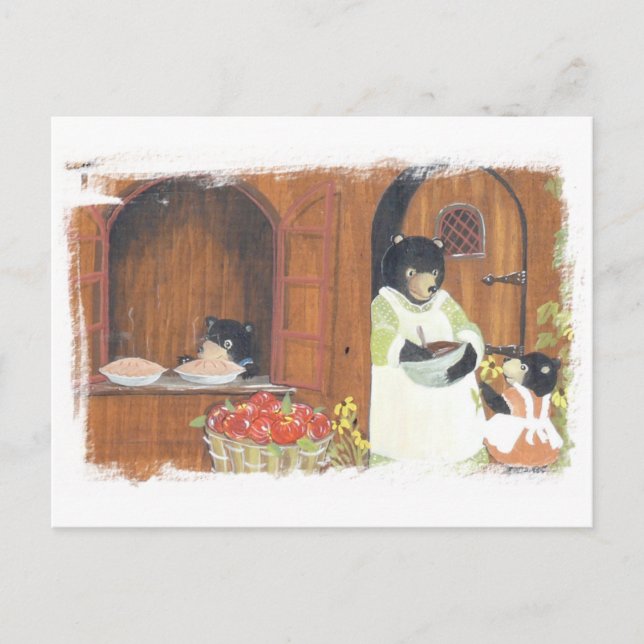 Baking Day Bears Postcard (Front)