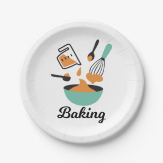 Baking Design For Bakers Paper Plate