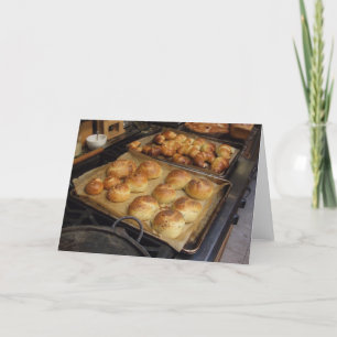 Baking fresh bread, Notecard