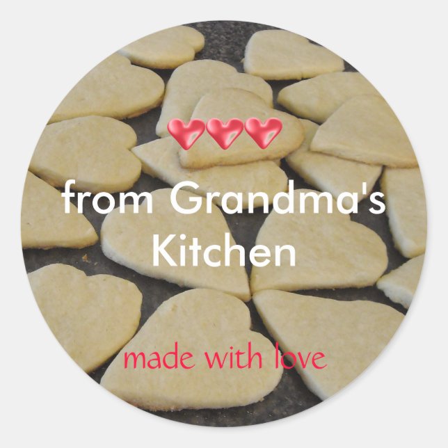 Baking From Grandmas Kitchen Classic Round Sticker (Front)