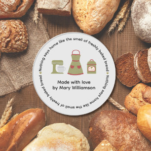 Baking From The Heart  Classic Round Sticker