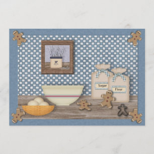Baking Gingerbread Cookie Swap Invitation