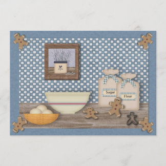 Baking Gingerbread Cookie Swap Invitation