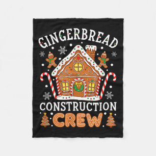 Baking Gingerbread House Construction Crew Christm Fleece Blanket