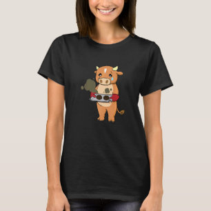 Baking Gone Wrong Cow Chef Culinary Baker Cook T-Shirt