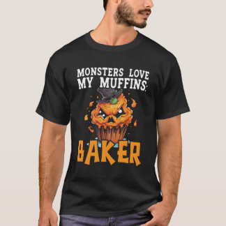 Baking Halloween Trick Or Treat Baker Cupcake Bake T-Shirt