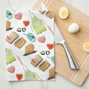 Baking Hearts Tea Towel