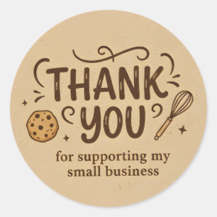 Baking Icons Thank You Business Sticker 