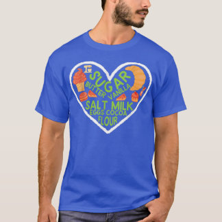 Baking Ingredients Utensils Heart 386 T-Shirt