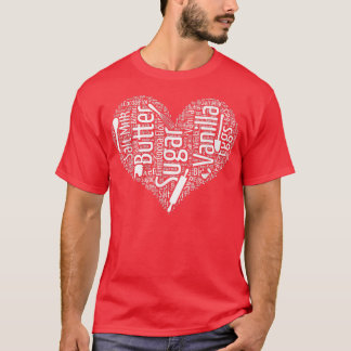 Baking Ingredients Utensils Heart  T-Shirt