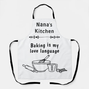 Baking Is My Love Language Culinary Design Apron