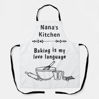 Baking Is My Love Language Culinary Design Apron