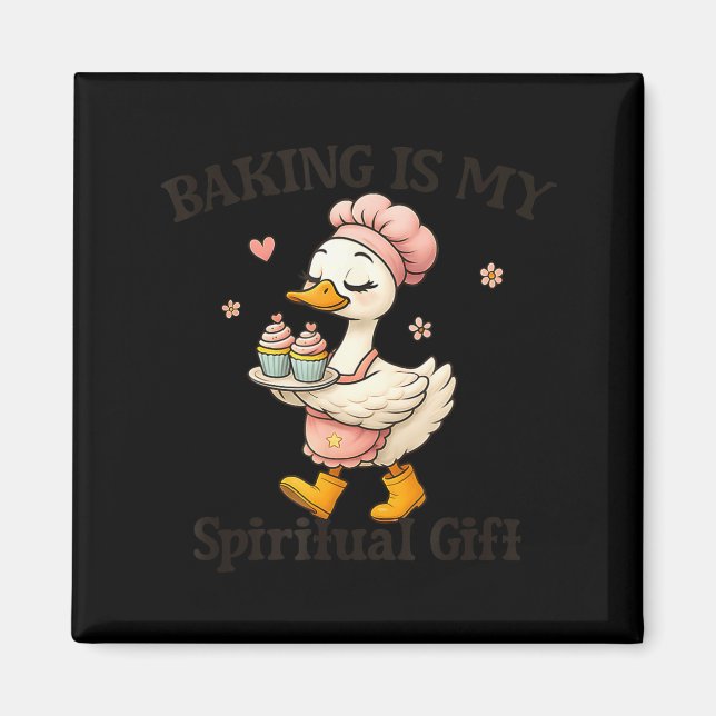 Baking Is My Sritual Gift Baking Humor Kitchen Pas Magnet (Front)