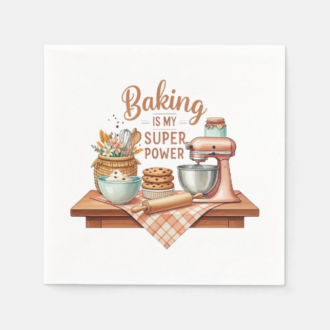 Baking Is My Super Power Napkin (Front)