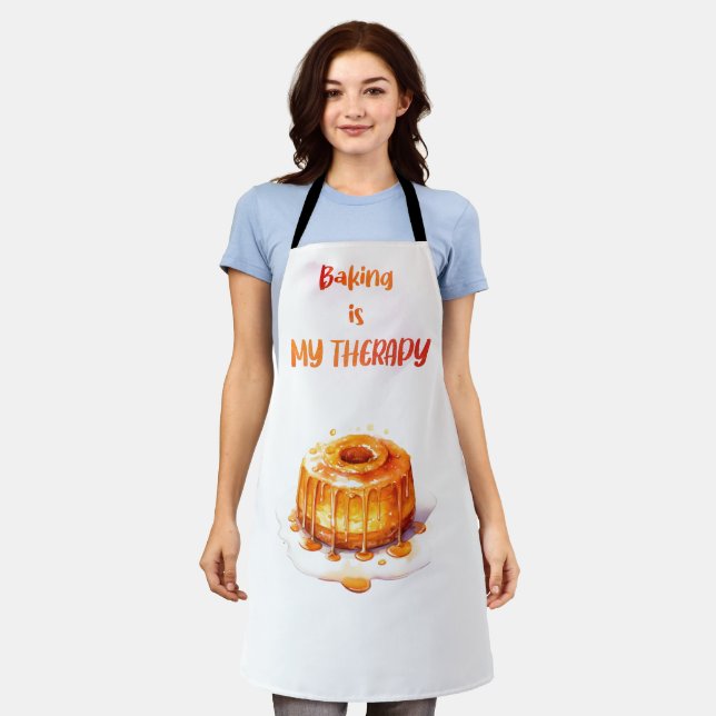 Baking Is My Therapy Apron (Worn)