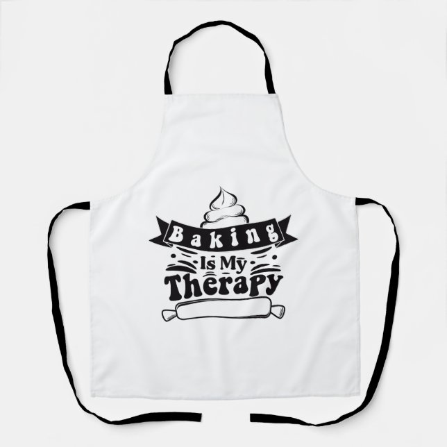 Baking is my therapy baker apron (Front)