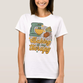 Baking is My Therapy Cupcakes Baker T-Shirt
