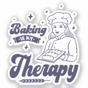 Baking Is My Therapy, Funny Baking Chef Gifts
