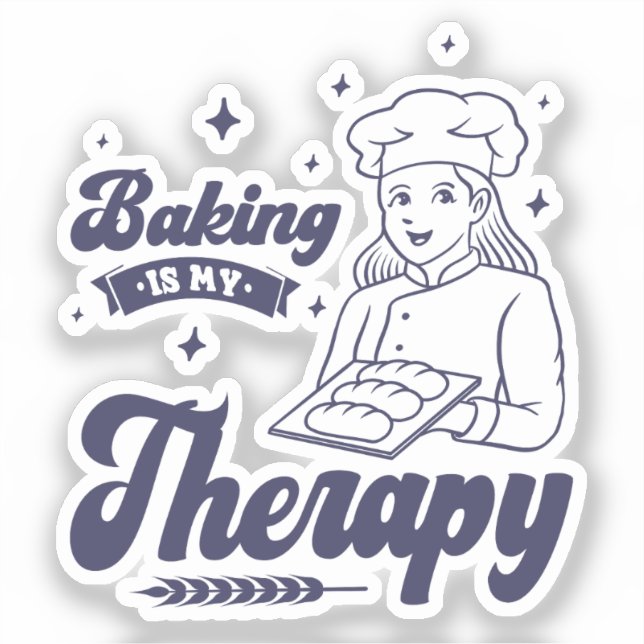 Baking Is My Therapy, Funny Baking Chef Gifts (Front)