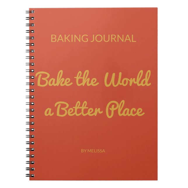 Baking Journal Terracotta & Mustard Yellow  (Front)