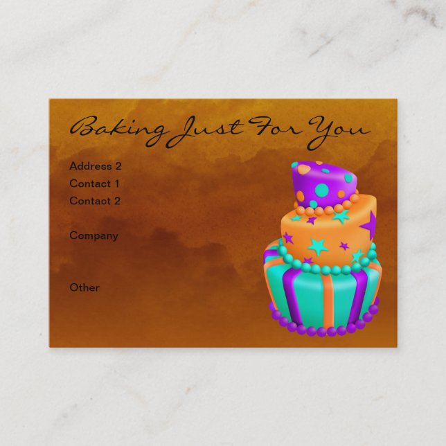 Baking Just For You Business Card (Front)