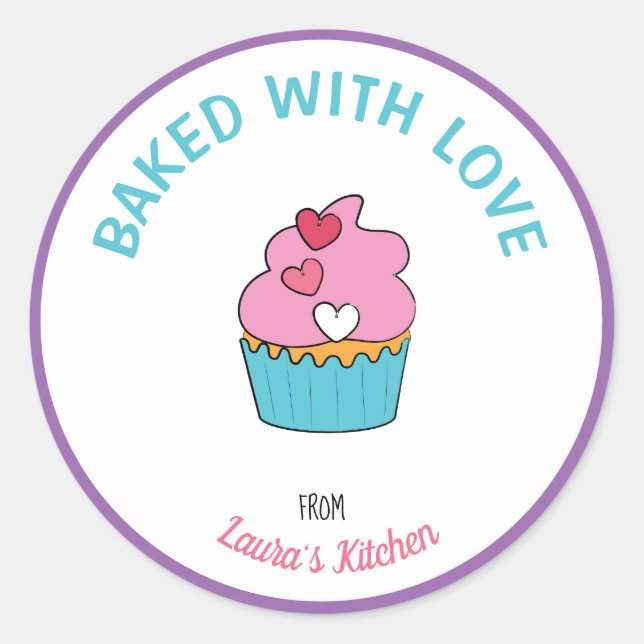 Baking Labels Personalised With a Name (Front)