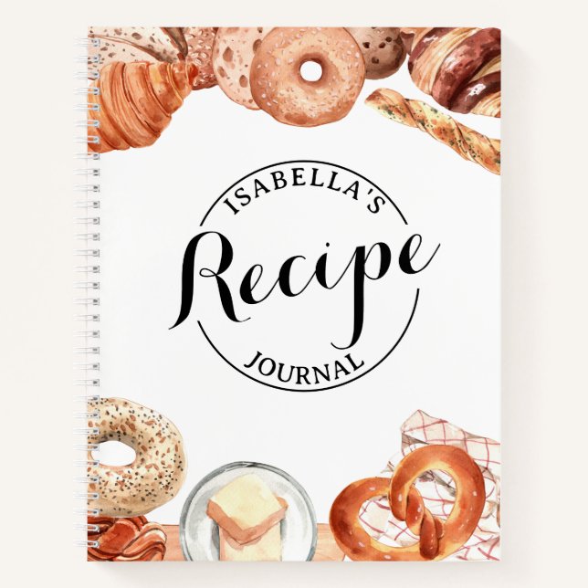 Baking Love Customisable Recipe Book (Front)