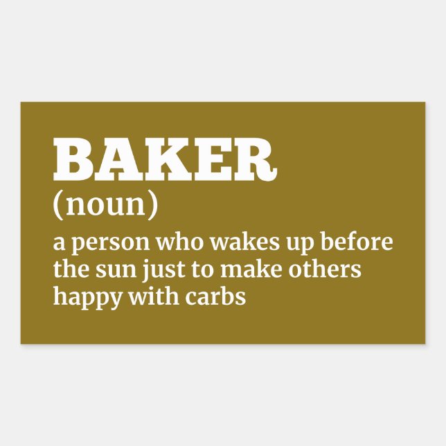 Baking Lover Funny Definition Sticker (Front)