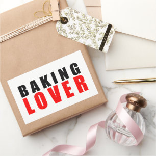 Baking lover rectangular sticker