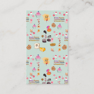 Baking Lovers Gift: I Bake Because Punching People Business Card