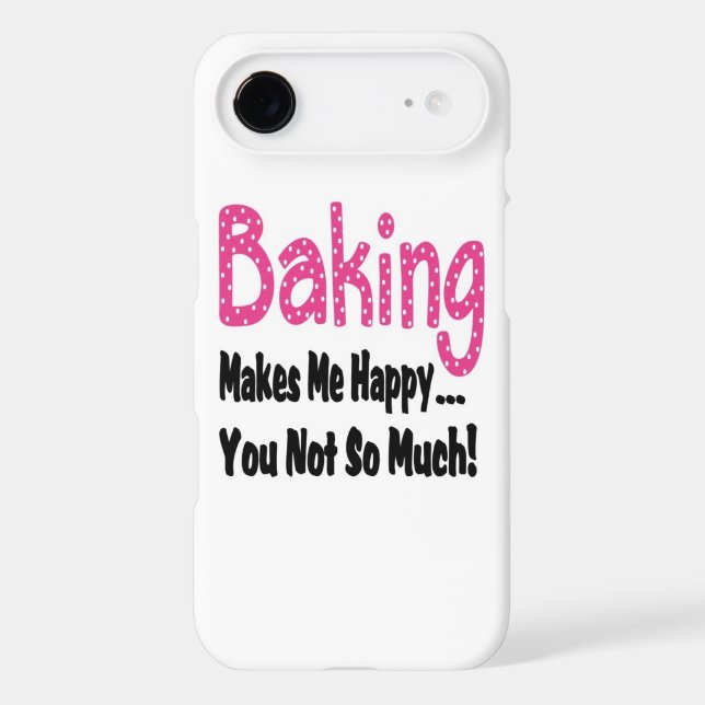 Baking Makes Me Happy Case-Mate iPhone Case (Back)