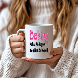Baking Makes Me Happy Two-Tone Coffee Mug