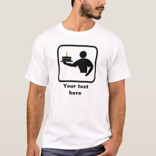 Baking Man with Cake Image -- Customise T-Shirt