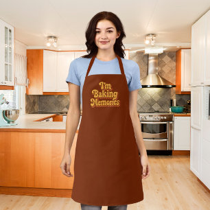 Baking Memories brown orange Apron